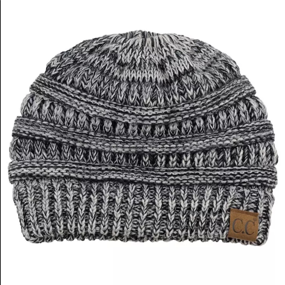 C.c beanie ponytail winter hat
